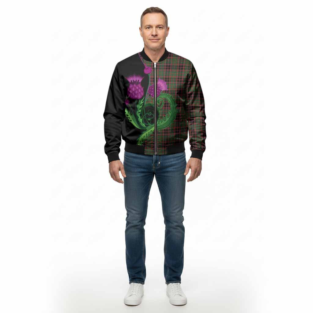Buchan Tartan Bomber Jacket Traditional Scottish Thistle