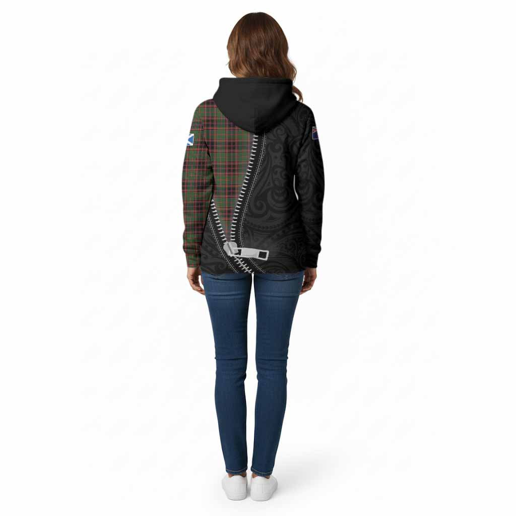 Buchan Tartan Cotton Hoodie New Zealand Pattern Unique Zipper Stylized
