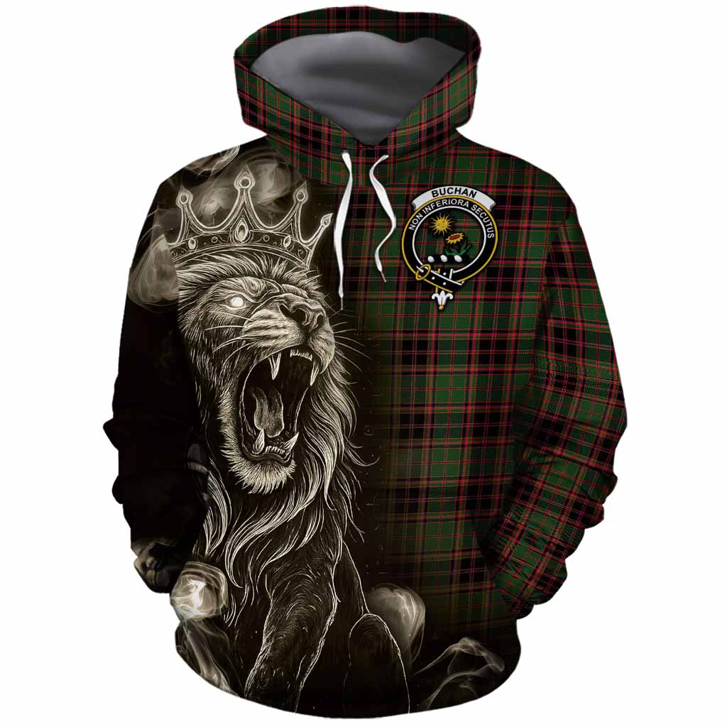 Buchan Tartan Cotton Hoodie Roaring Lion Heritage