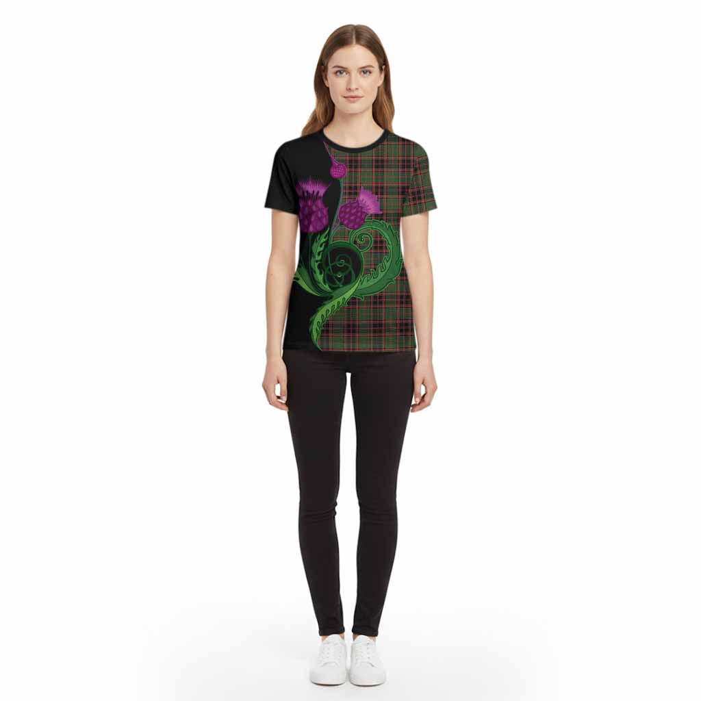 Buchan Tartan Cotton T-shirt Traditional Scottish Thistle