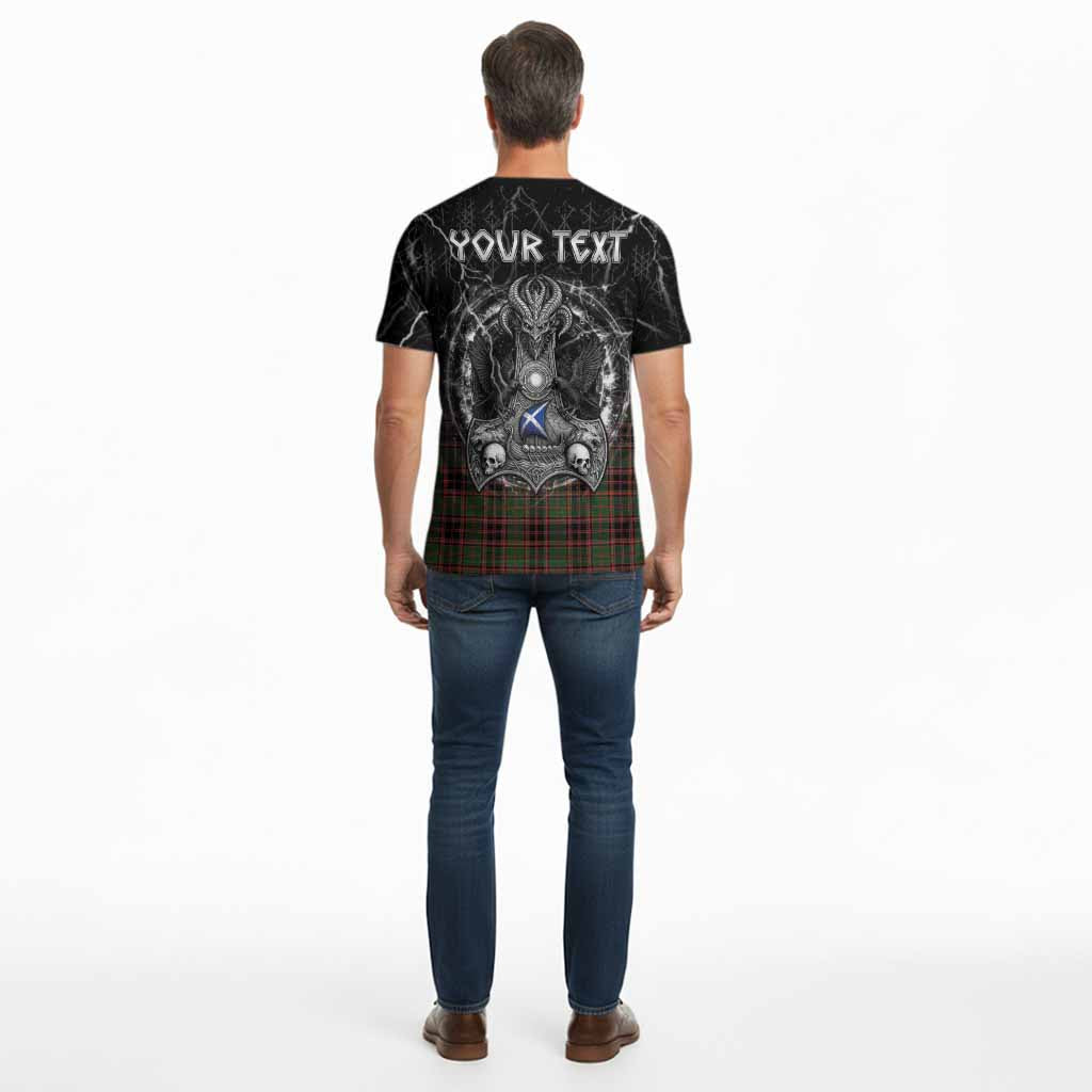 Buchan Tartan Crest Cotton T-shirt Celtic Odin's Raven Legacy