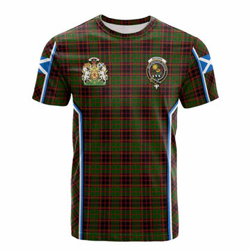 Buchan Tartan Crest Cotton T-shirt Scotland Coat of Arm Flag Style - Tartan Vibes Clothing