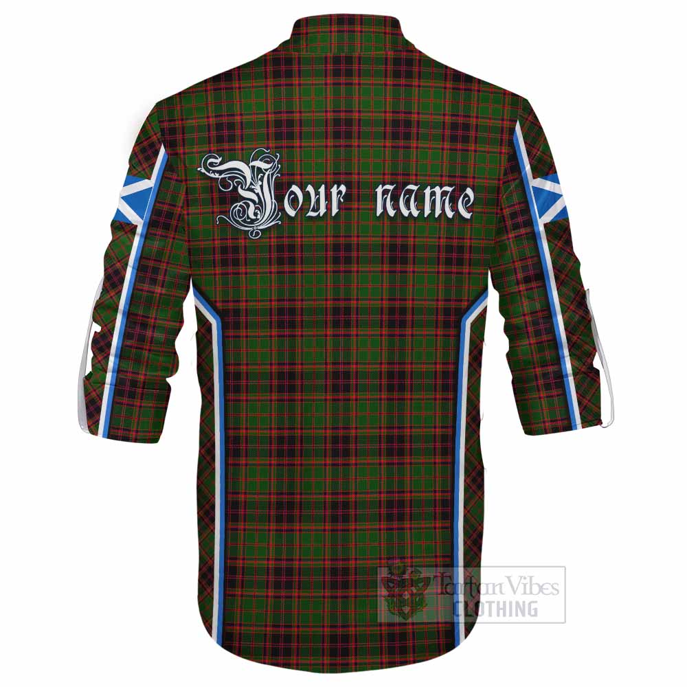 Buchan Tartan Crest Ghillie Kilt Shirt Scotland Coat of Arm Flag Style - Tartan Vibes Clothing