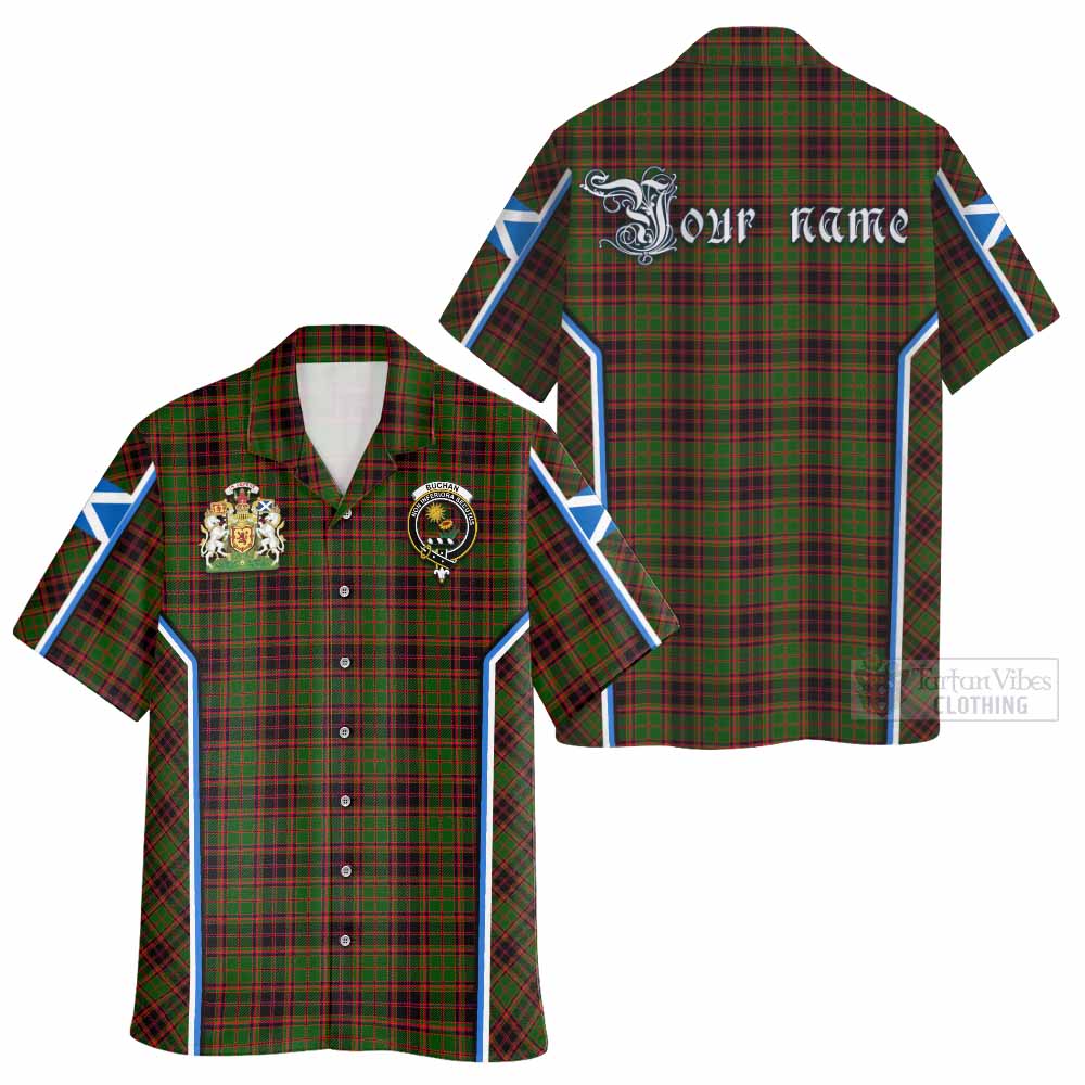 Buchan Tartan Crest Hawaiian Shirt Scotland Coat of Arm Flag Style - Tartan Vibes Clothing