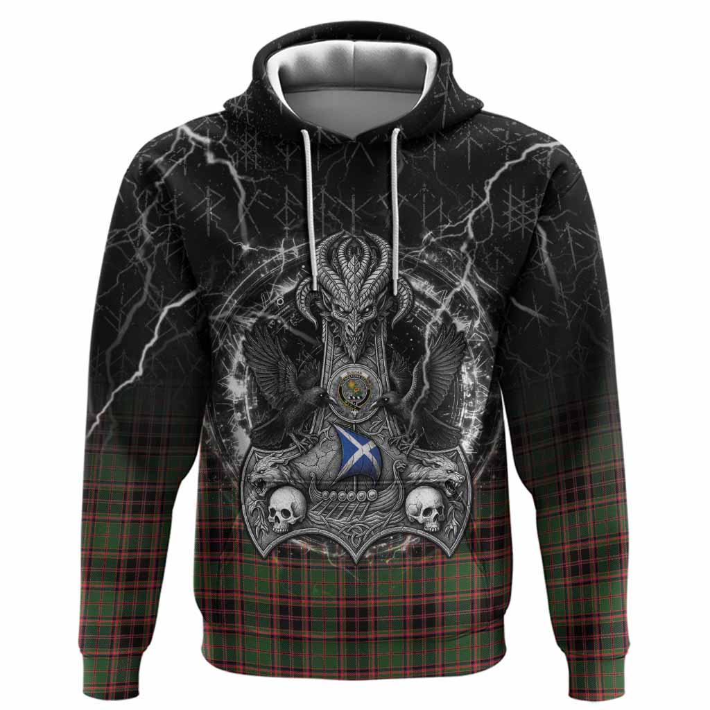 Buchan Tartan Crest Hoodie Celtic Odin's Raven Legacy
