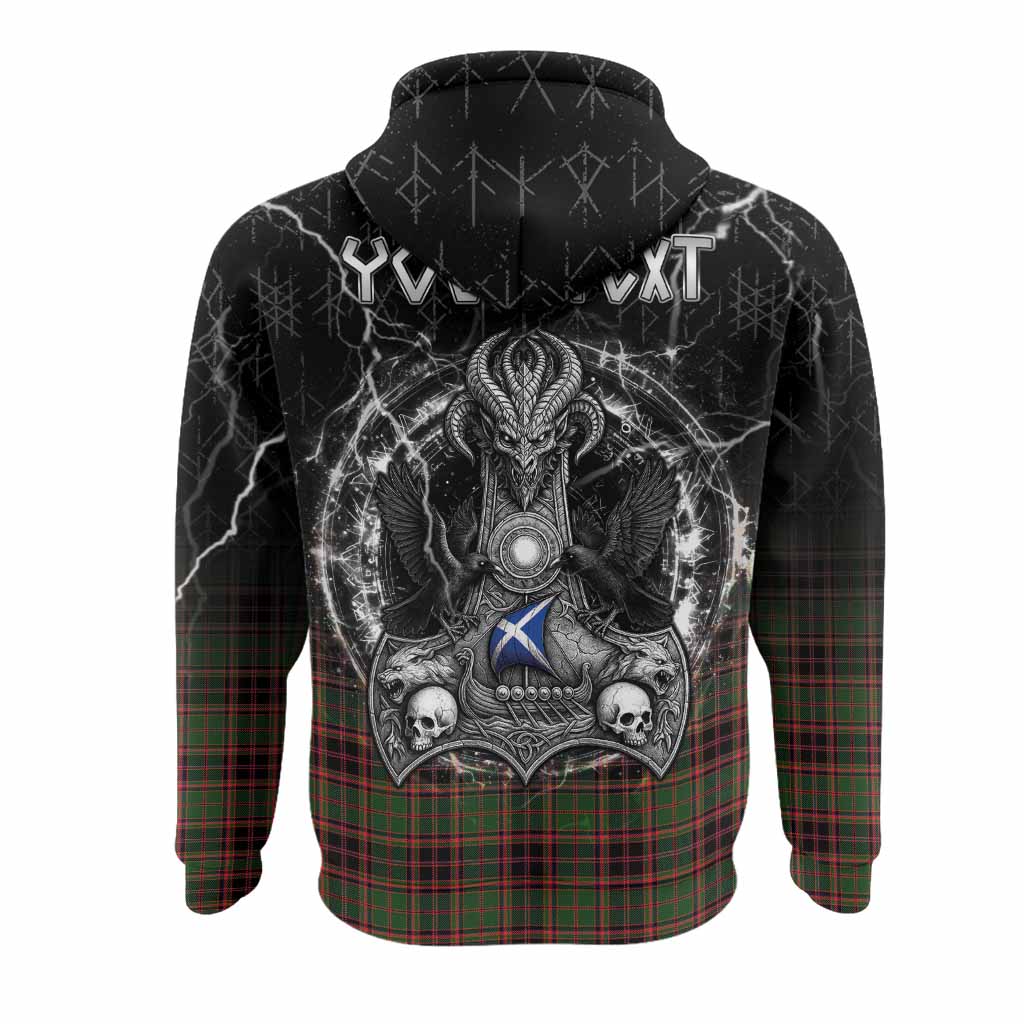 Buchan Tartan Crest Hoodie Celtic Odin's Raven Legacy