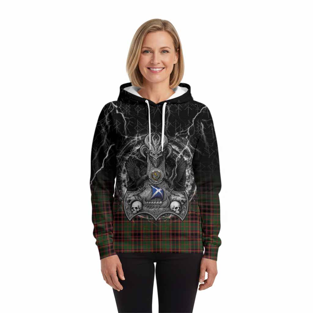 Buchan Tartan Crest Hoodie Celtic Odin's Raven Legacy