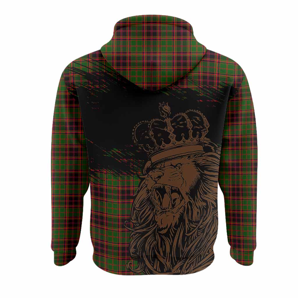 Buchan Tartan Crest Hoodie Crowned Lion Heritage Style