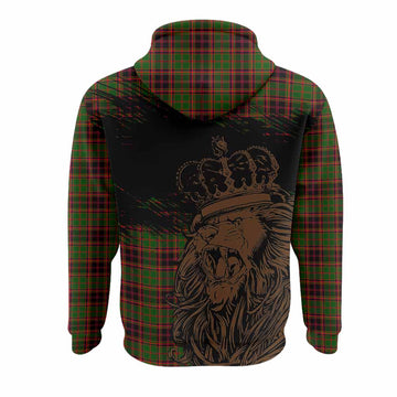 Buchan Tartan Crest Hoodie Crowned Lion Heritage Style