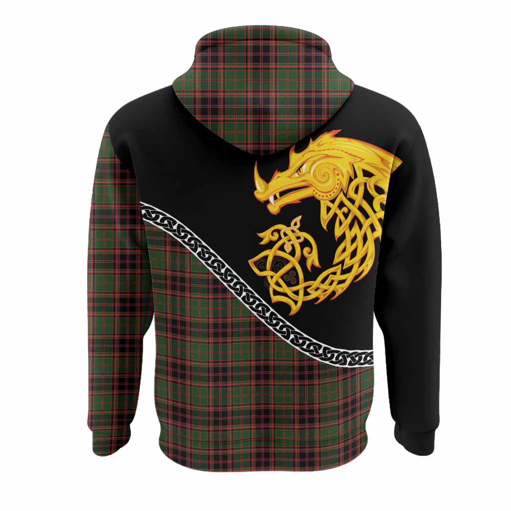 Buchan Tartan Crest Hoodie Legendary Dragon Knot Half Style