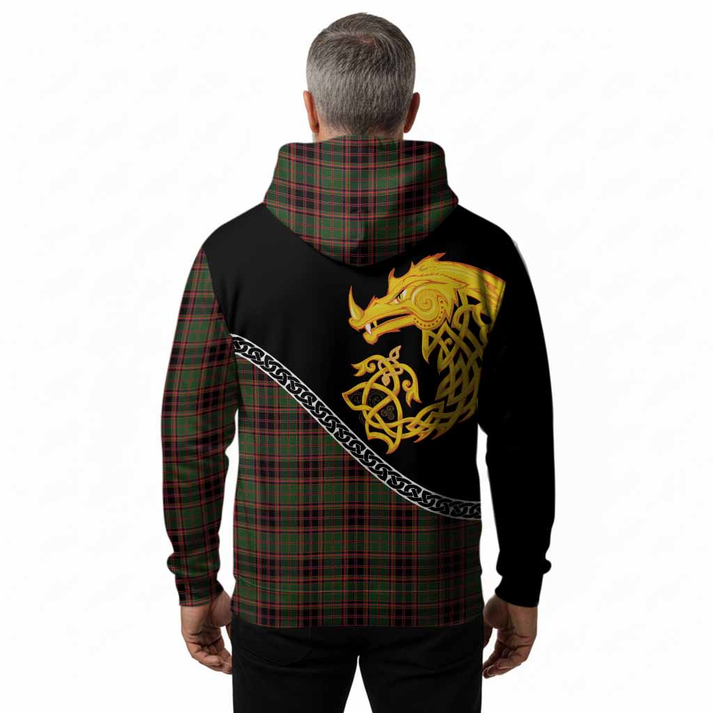 Buchan Tartan Crest Hoodie Legendary Dragon Knot Half Style