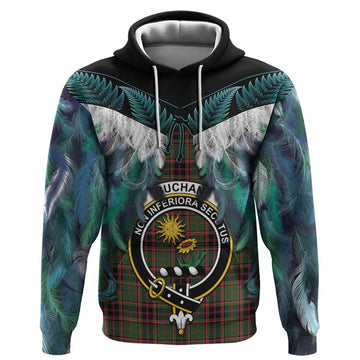 Buchan Tartan Crest Hoodie New Zealand Maori Korowai Cloak
