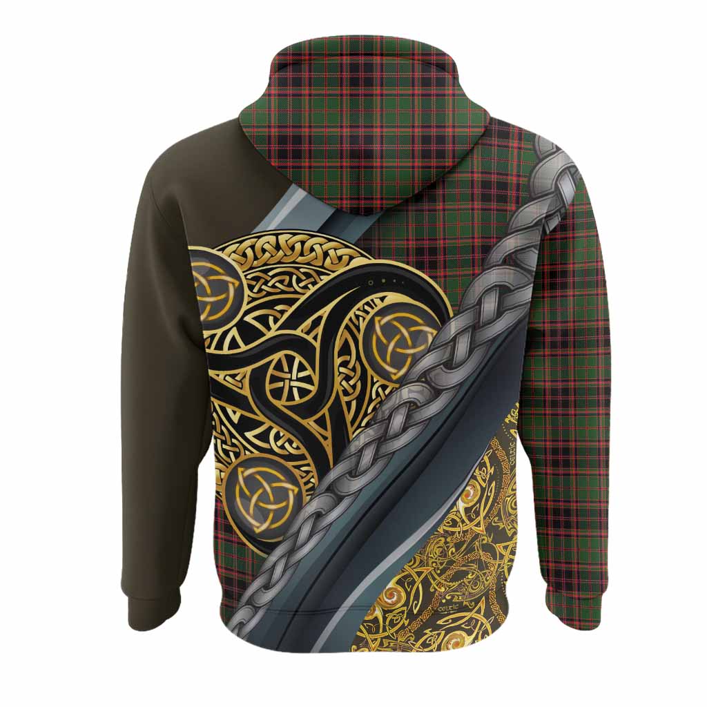 Buchan Tartan Crest Hoodie Scottish Triskele Celtic