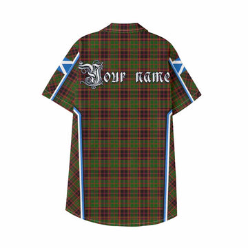 Buchan Tartan Crest Kid Hawaiian Shirt Scotland Coat of Arm Flag Style