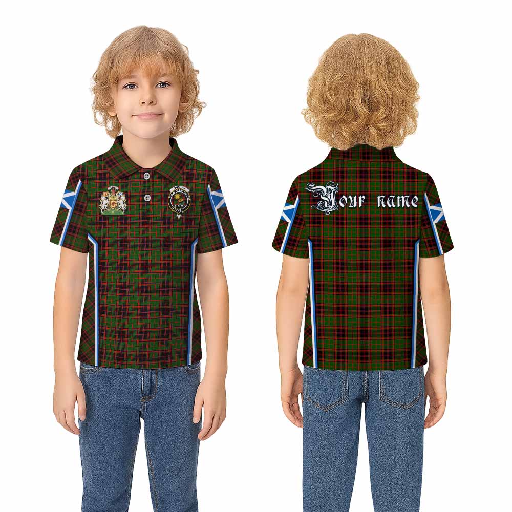 Buchan Tartan Crest Kid Polo Shirt Scotland Coat of Arm Flag Style - Tartan Vibes Clothing