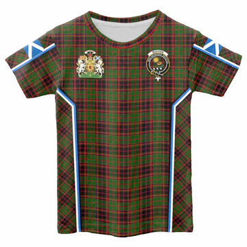 Buchan Tartan Crest Kid T-shirt Scotland Coat of Arm Flag Style