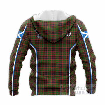 Buchan Tartan Crest Knitted Hoodie Scotland Coat of Arm Flag Style - Tartan Vibes Clothing