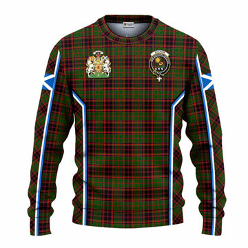 Buchan Tartan Crest Knitted Sweater Scotland Coat of Arm Flag Style - Tartan Vibes Clothing
