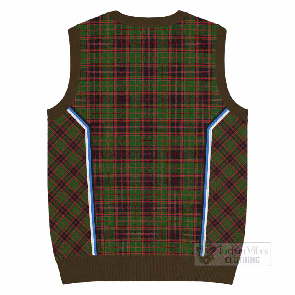 Buchan Tartan Crest Knitted V-Neck Vest Scotland Coat of Arm Flag Style - Tartan Vibes Clothing