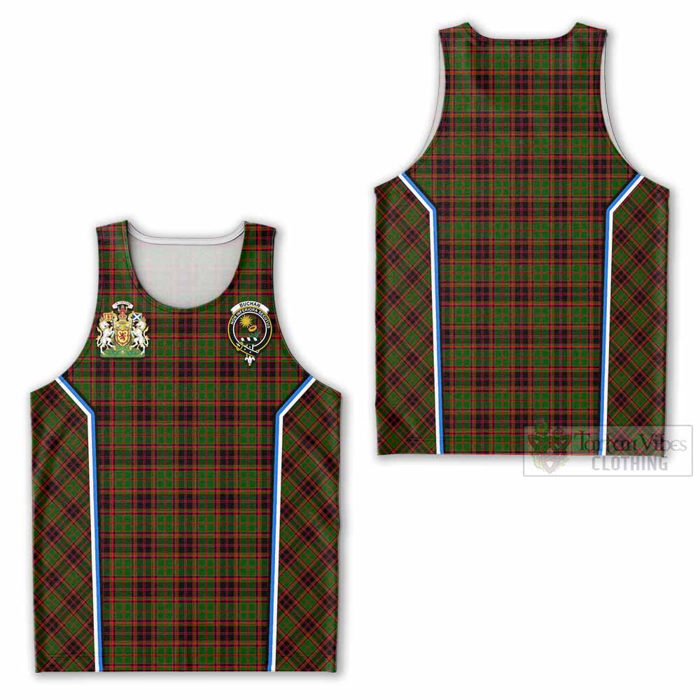 Buchan Tartan Crest Men Tank Top Scotland Coat of Arm Flag Style - Tartan Vibes Clothing