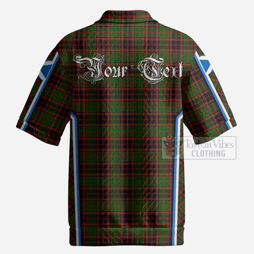Buchan Tartan Crest Men’s Polo Sweater Top Scotland Coat of Arm Flag Style