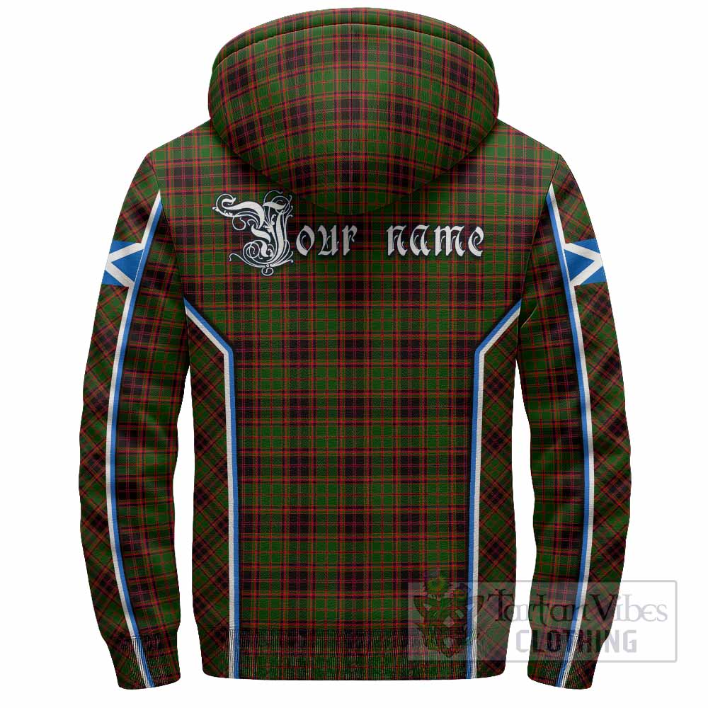 Buchan Tartan Crest Sherpa Hoodie Scotland Coat of Arm Flag Style - Tartan Vibes Clothing