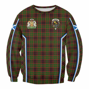 Buchan Tartan Crest Sweatshirt Scotland Coat of Arm Flag Style
