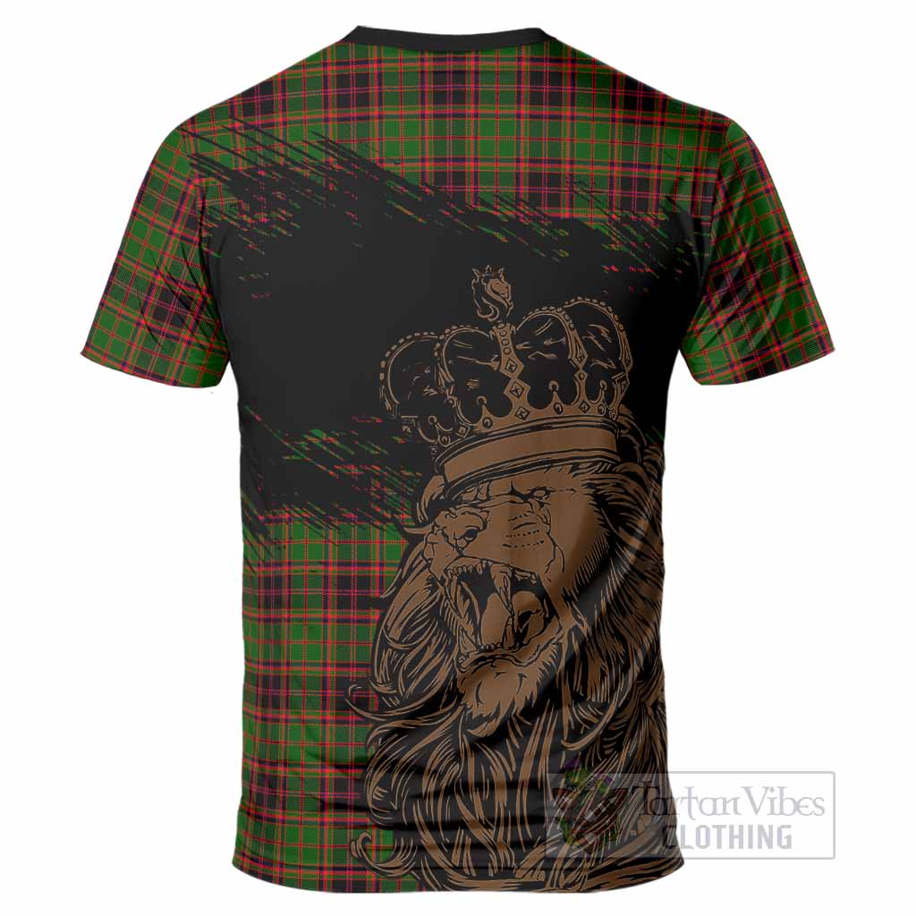 Buchan Tartan Crest T-Shirt Crowned Lion Heritage Style