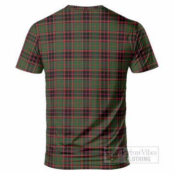Buchan Tartan Crest T-Shirt Ferocious Lion Style