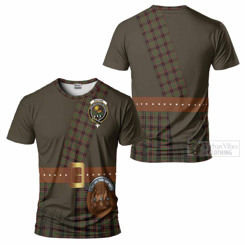 Buchan Tartan Crest T-Shirt Kilt Costume Style