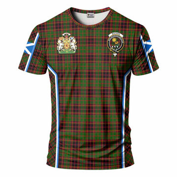 Buchan Tartan Crest T-shirt Scotland Coat of Arm Flag Style - Tartan Vibes Clothing