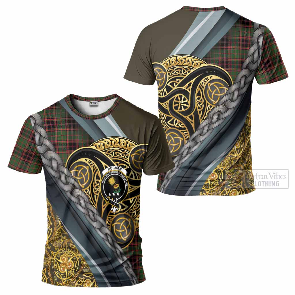 Buchan Tartan Crest T-Shirt Scottish Triskele Celtic