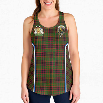 Buchan Tartan Crest Women Racerback Tanks Scotland Coat of Arm Flag Style - Tartan Vibes Clothing