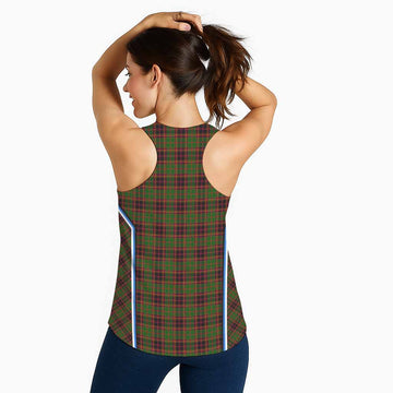 Buchan Tartan Crest Women Racerback Tanks Scotland Coat of Arm Flag Style - Tartan Vibes Clothing