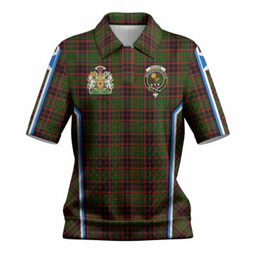 Buchan Tartan Crest Women’s Polo Sweater Top Scotland Coat of Arm Flag Style
