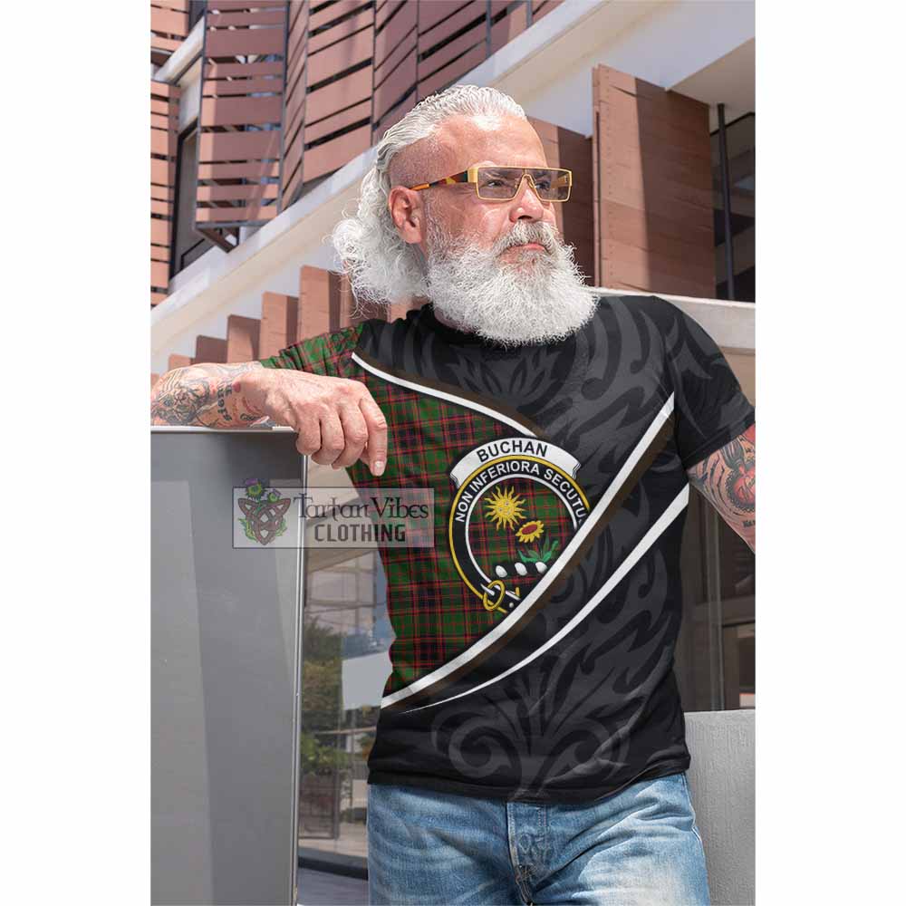 Buchan Tartan Family Crest Cotton T-shirt Celtic Scottish Thistle Floral - Tartan Vibes Clothing