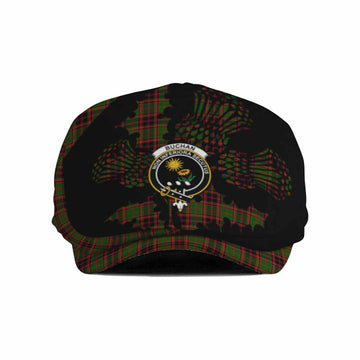 Buchan Tartan Family Crest Flat Cap, Jeff Cap Scotland Thistle Floral