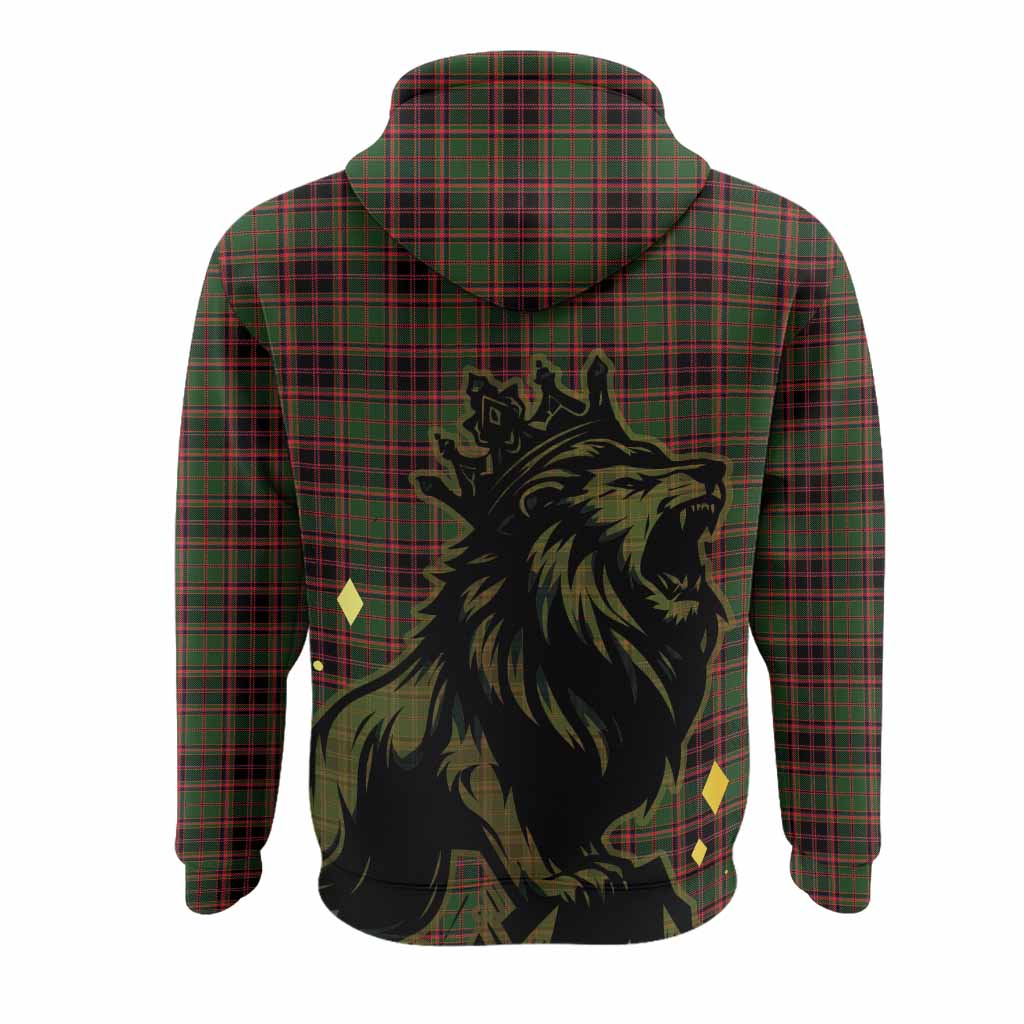 Buchan Tartan Family Crest Hoodie Crowned Lion Roaring