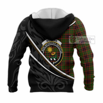 Buchan Tartan Family Crest Knitted Hoodie Celtic Scottish Thistle Floral - Tartan Vibes Clothing