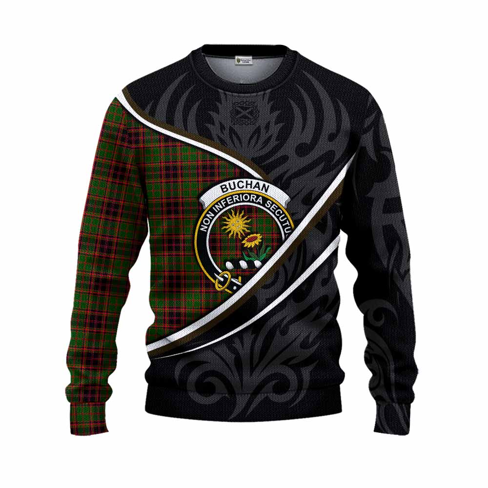 Buchan Tartan Family Crest Knitted Sweater Celtic Scottish Thistle Floral - Tartan Vibes Clothing