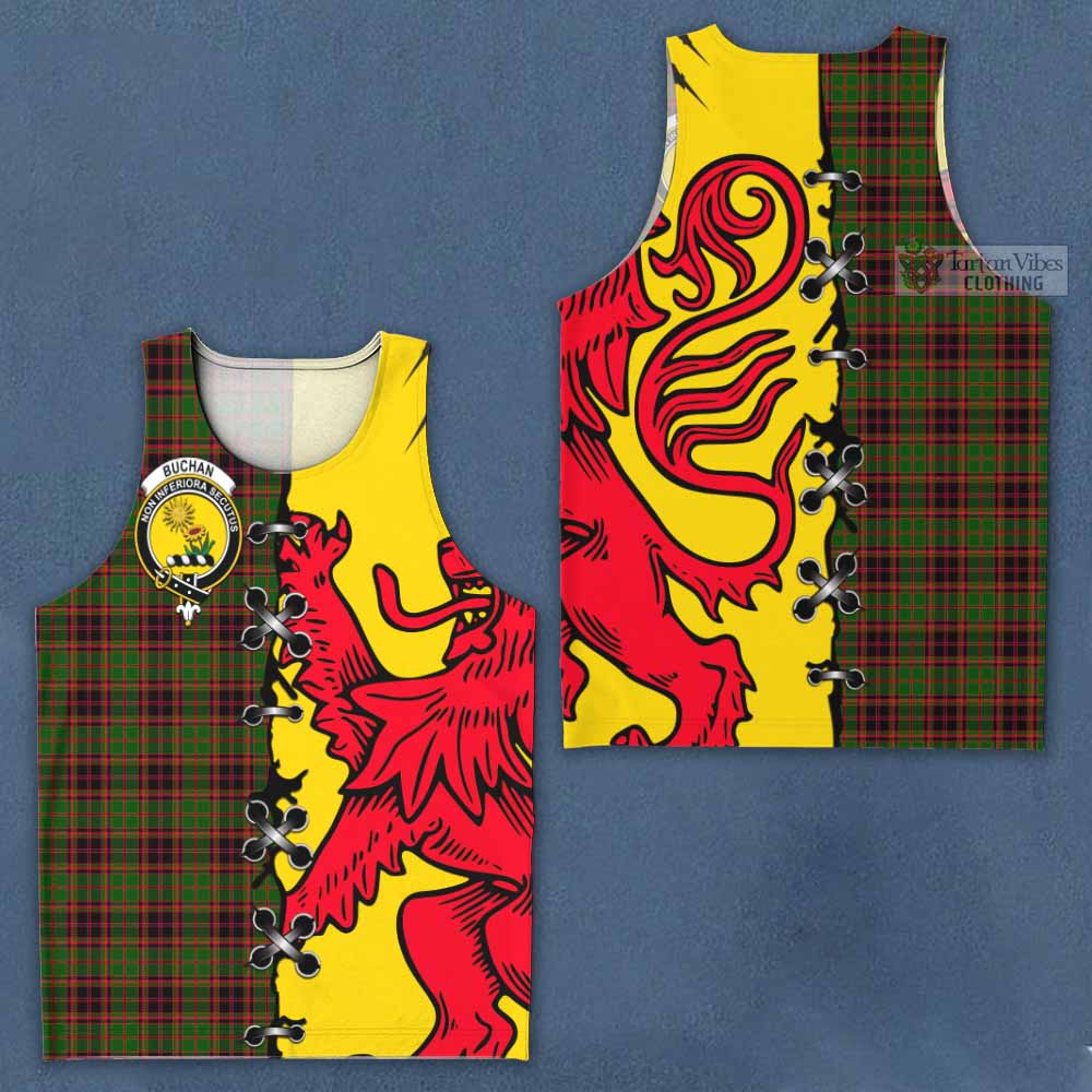 Buchan Tartan Family Crest Men Tank Top Lion Rampant Honor - Tartan Vibes Clothing