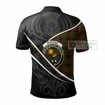 Buchan Tartan Family Crest Polo Shirt Celtic Scottish Thistle Floral