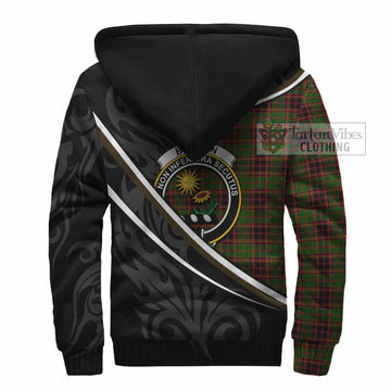 Buchan Tartan Family Crest Sherpa Hoodie Celtic Scottish Thistle Floral