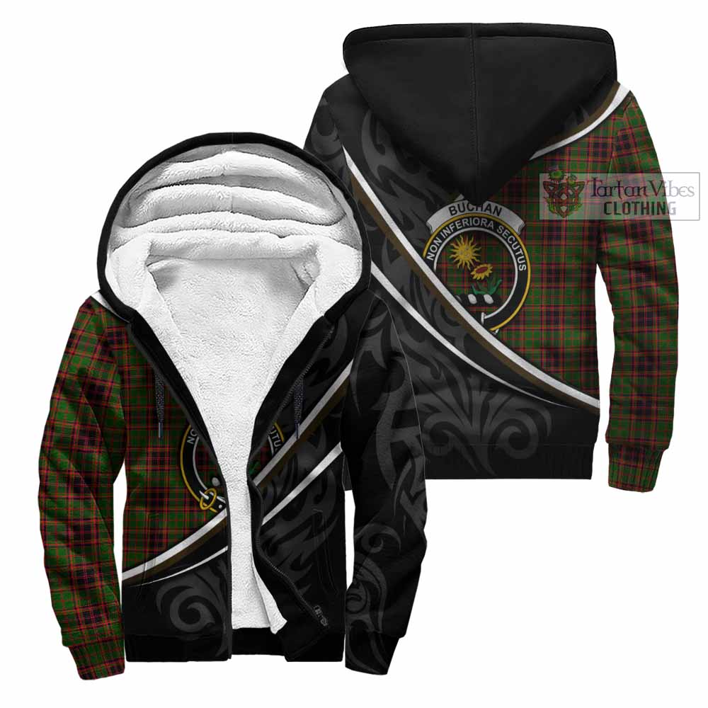 Buchan Tartan Family Crest Sherpa Hoodie Celtic Scottish Thistle Floral - Tartan Vibes Clothing