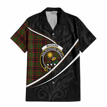Buchan Tartan Family Crest Hawaiian Shirt Celtic Scottish Thistle Floral