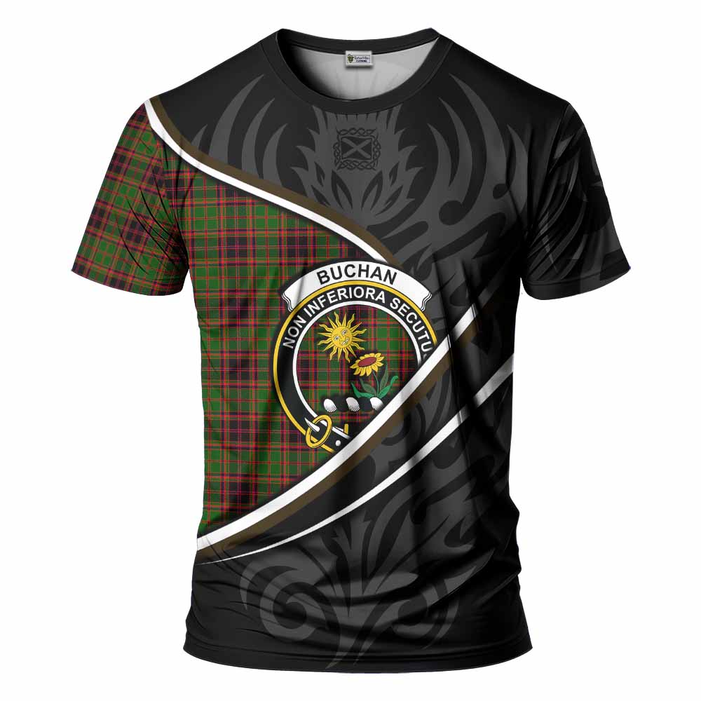 Buchan Tartan Family Crest T-shirt Celtic Scottish Thistle Floral - Tartan Vibes Clothing
