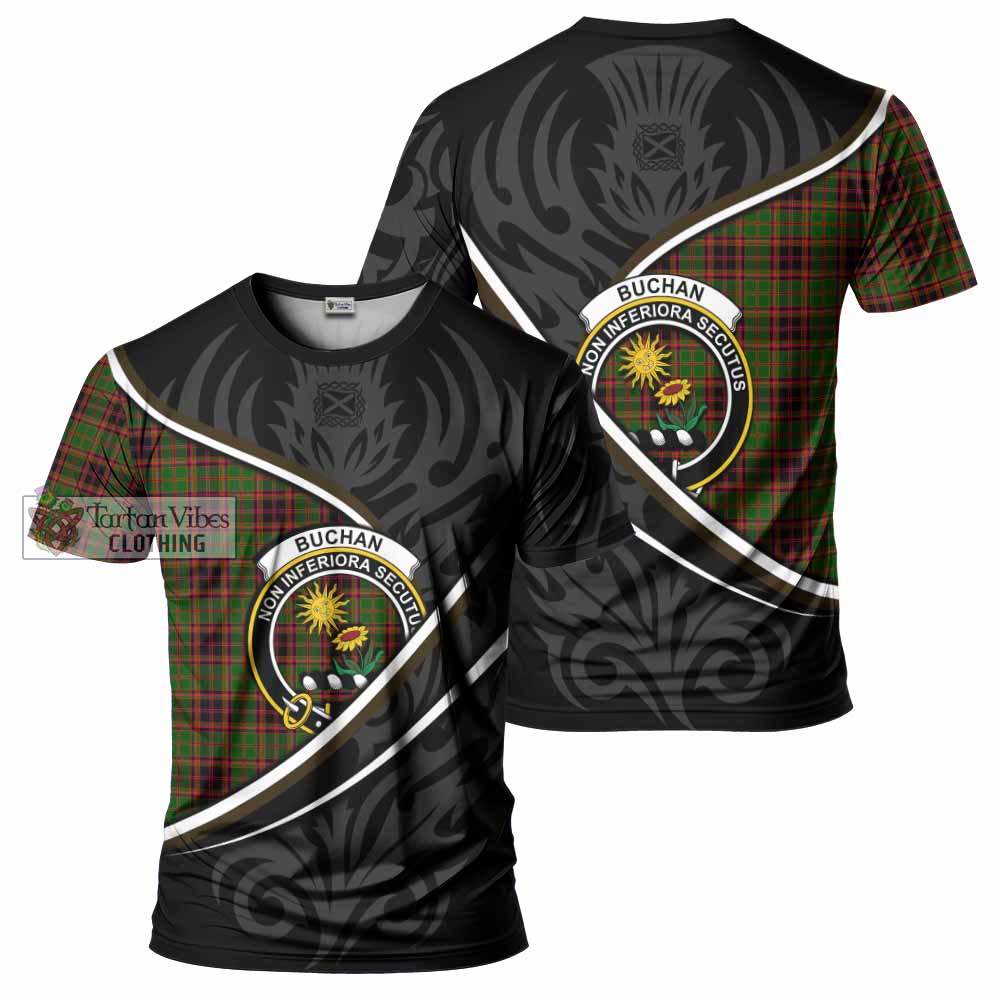 Buchan Tartan Family Crest T-shirt Celtic Scottish Thistle Floral - Tartan Vibes Clothing