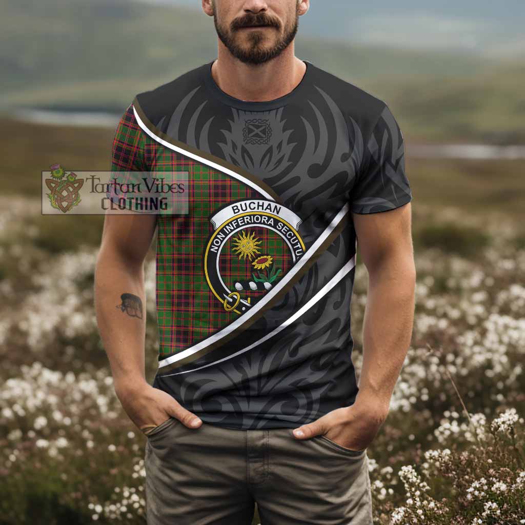 Buchan Tartan Family Crest T-shirt Celtic Scottish Thistle Floral - Tartan Vibes Clothing