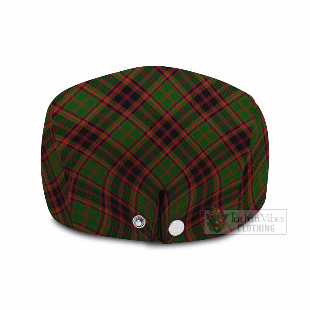 Buchan Tartan Flat Cap, Jeff Cap Cross Style with Family Crest - Tartan Vibes Clothing