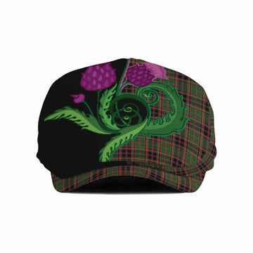 Buchan Tartan Flat Cap, Jeff Cap Traditional Scottish Thistle